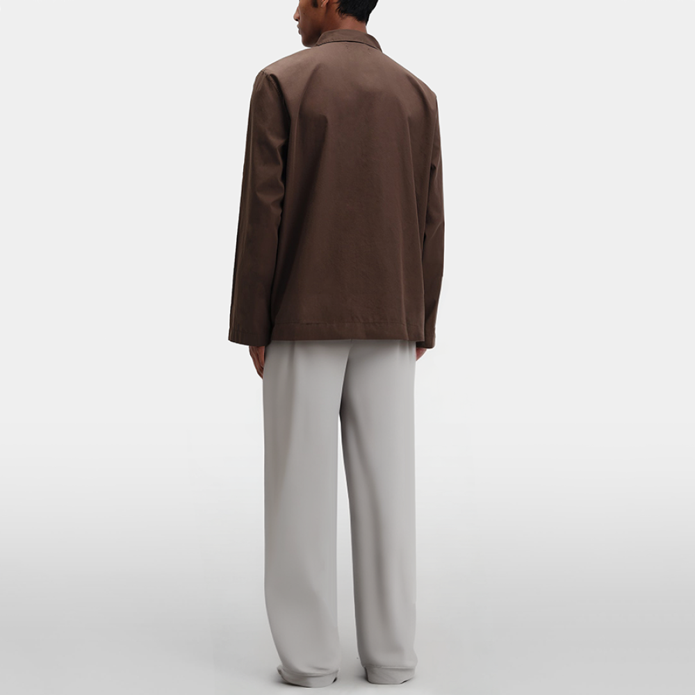 Gray elastic waist slim fit men's pajama pants