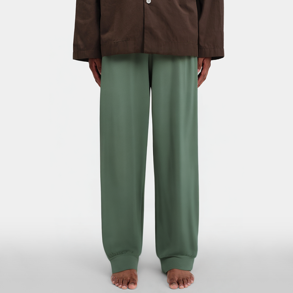 High quality green slim fit men's pajama pants