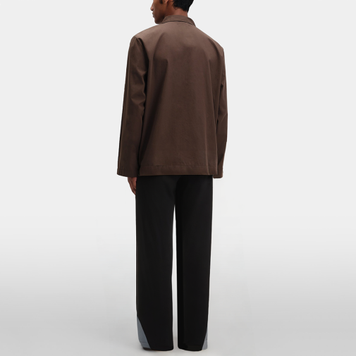 Colorblock elastic waist loose men's pajama pants