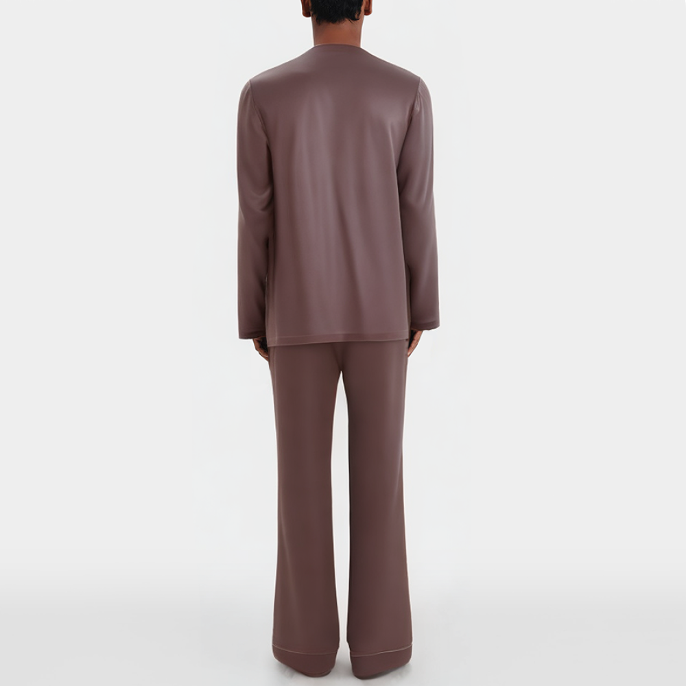 Autumn retro smooth men's pajama set