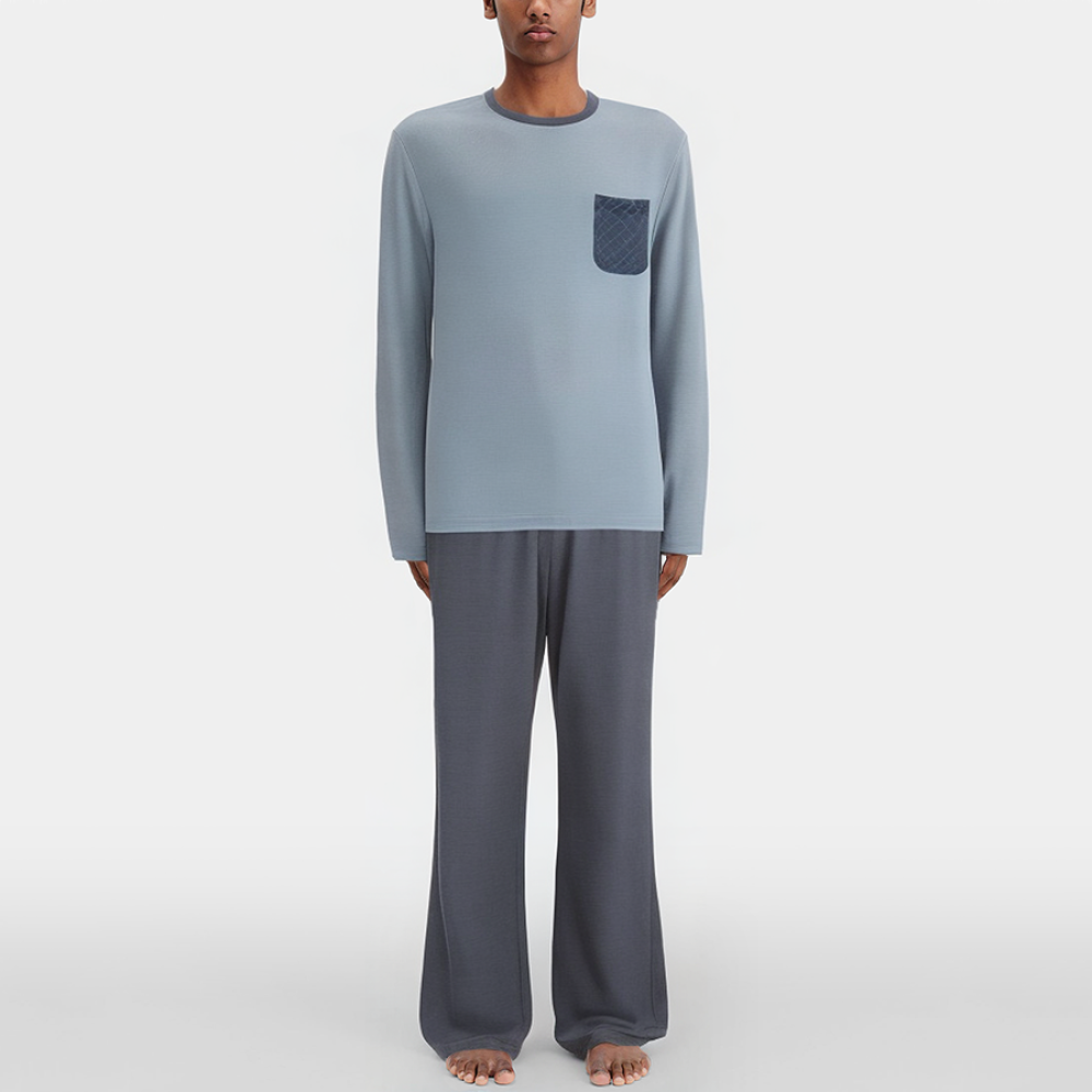 Simple breathable casual men's pajama set