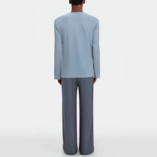 Simple breathable casual men's pajama set