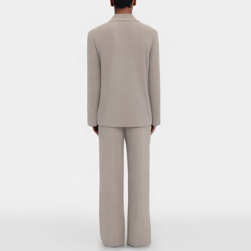 Casual striped knitted men's pajama set