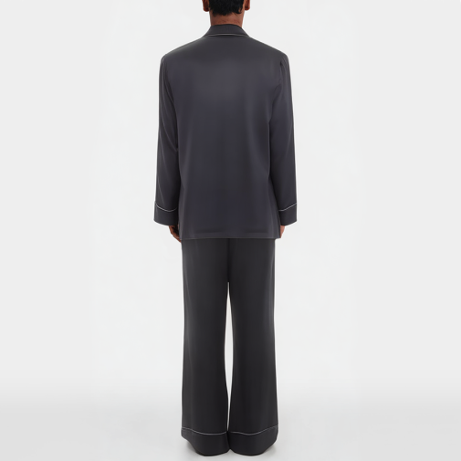 Classic piping smooth men's pajama set