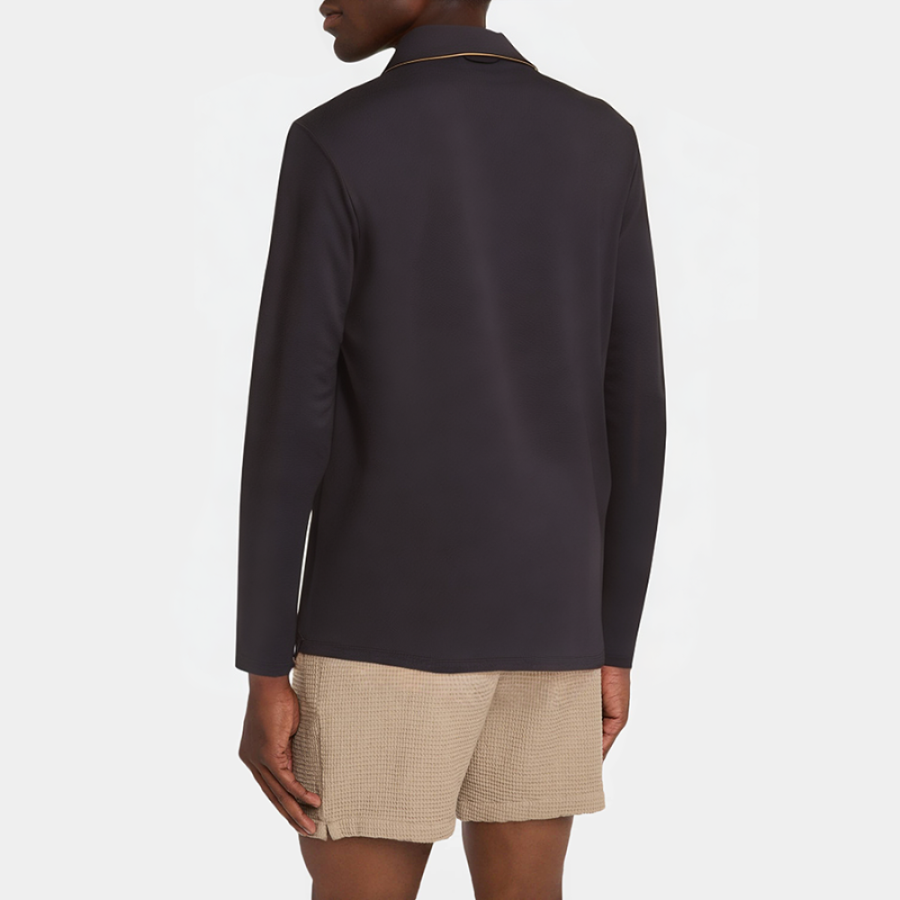 Soft and skin-friendly men's long-sleeved pajamas