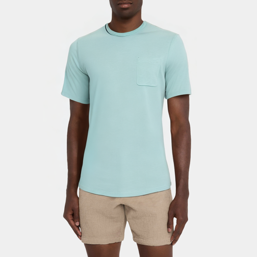 Men's casual round neck short-sleeved pajamas