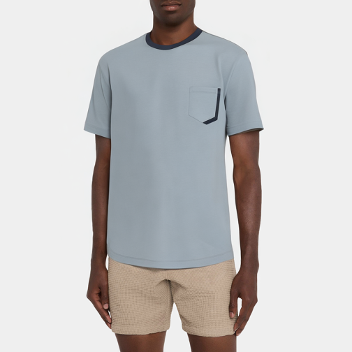 Round neck skin-friendly casual men's pajamas