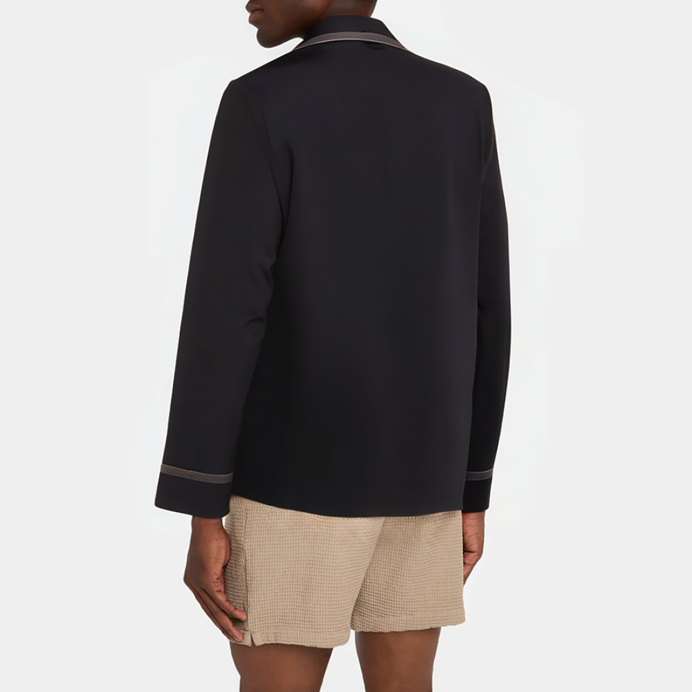 High-quality lapel men's long-sleeved pajamas