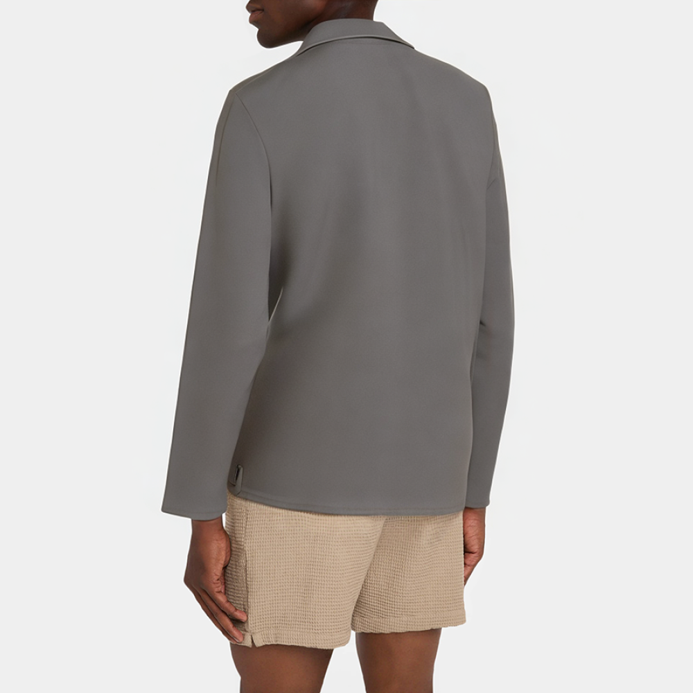 Gray comfortable men's long sleeve pajamas