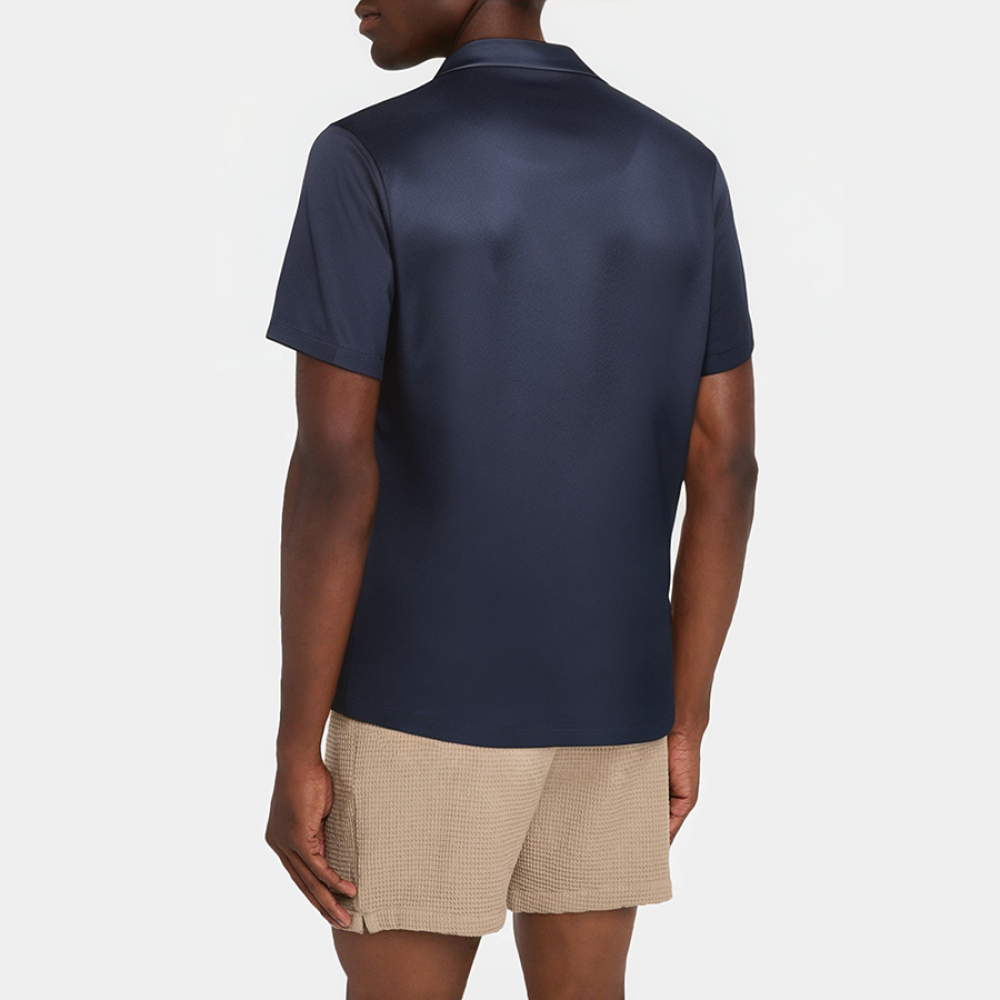 Lapel soft skin-friendly men's pajamas