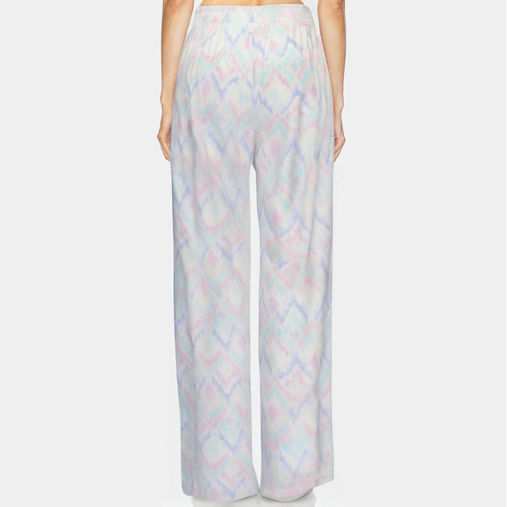 Fashion printed elastic waist women's long pajama pants