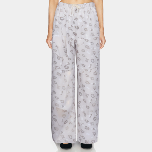 Straight elastic waist women's long pajama pants