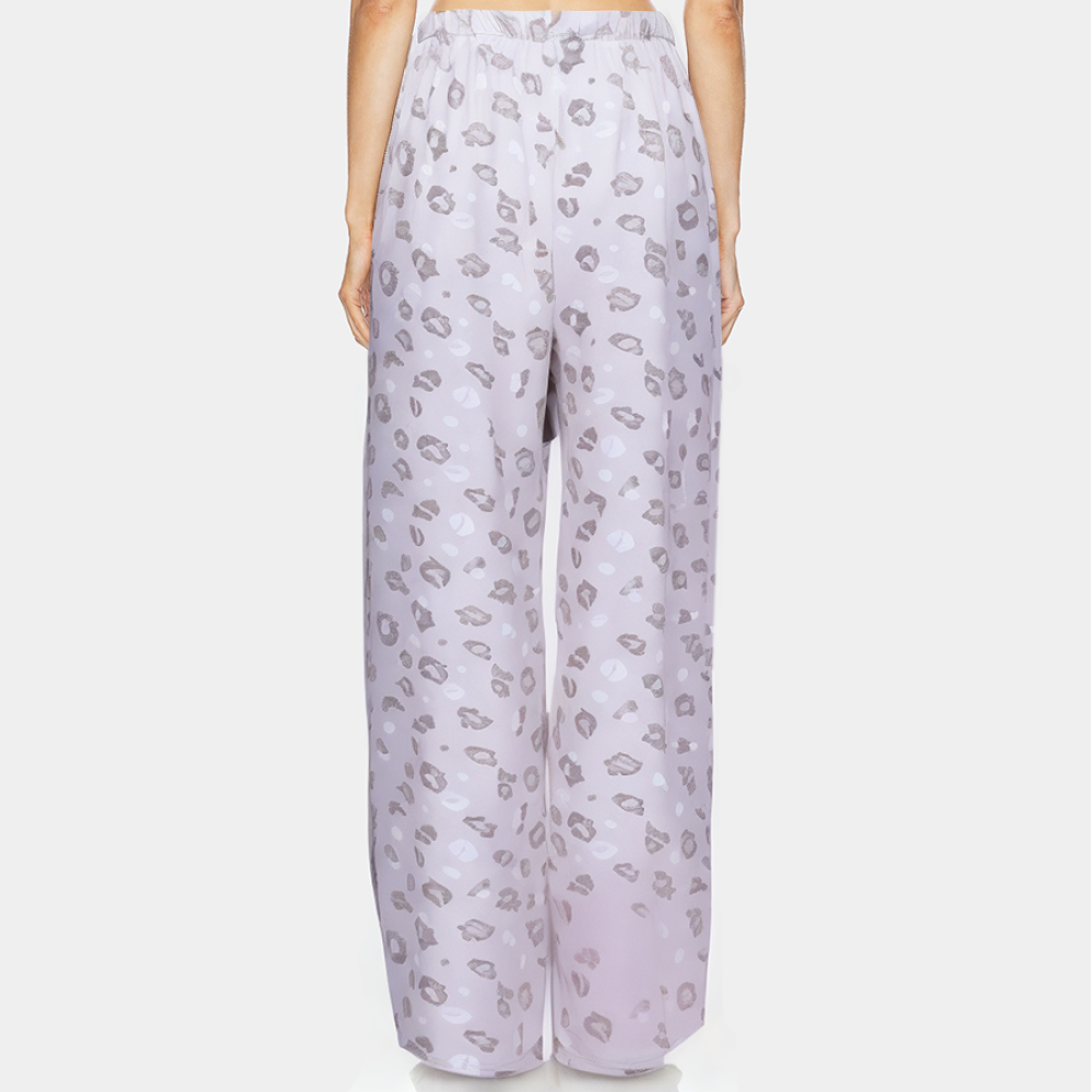 Straight elastic waist women's long pajama pants