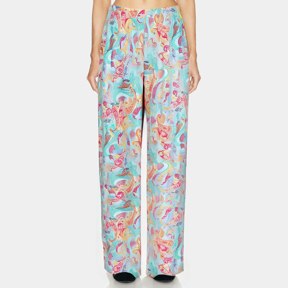 Cute thin straight leg women's pajama pants