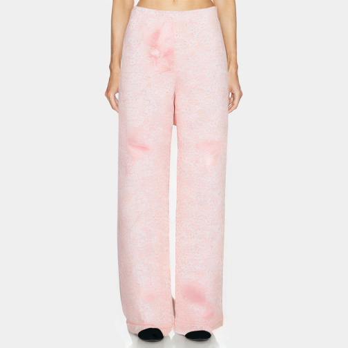 Thin straight-leg women's long pajama pants