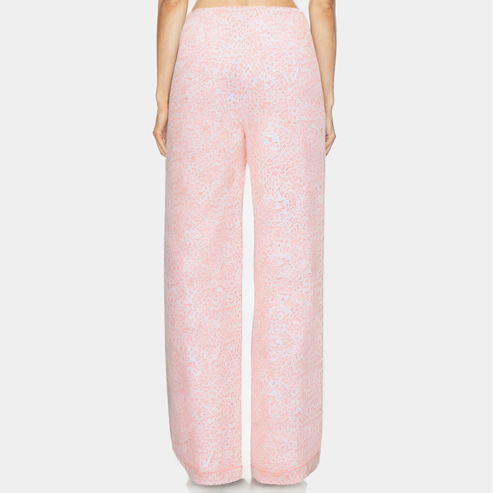 Thin straight-leg women's long pajama pants