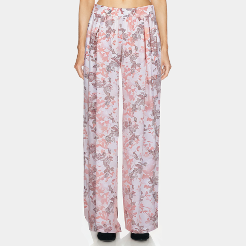 Printed thin straight leg women's pajama pants