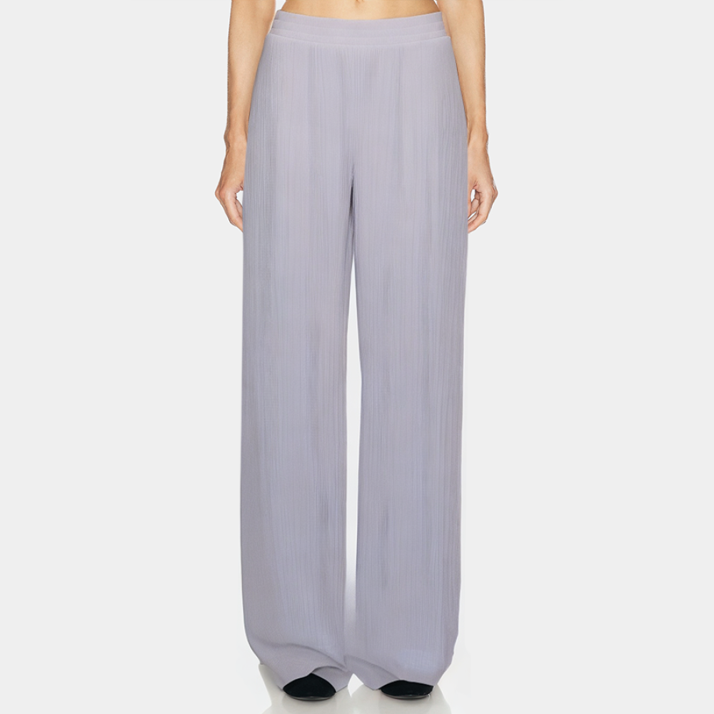 Elegant ribbed knit women's pajama pants