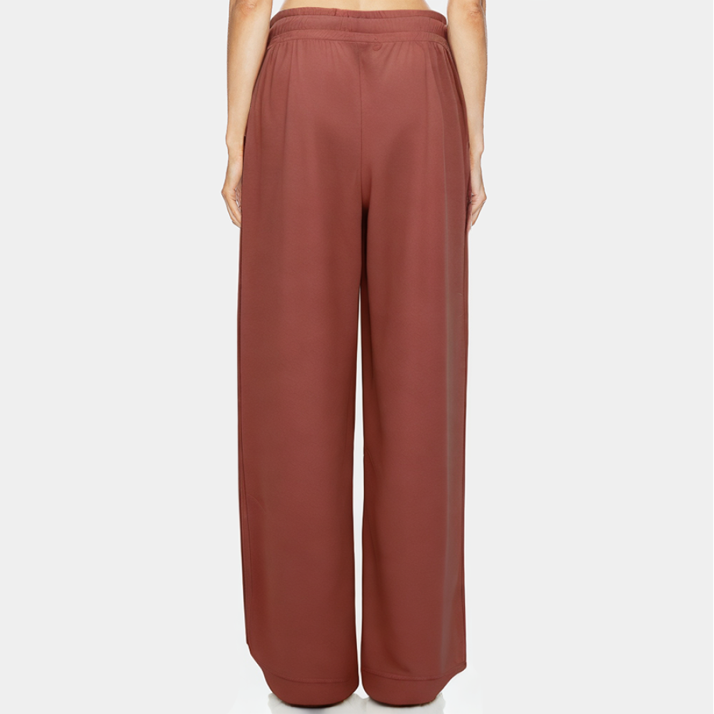 Soft straight-leg lace-up women's long pajama pants