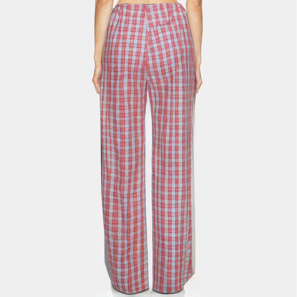 High-quality plaid women's pajama pants