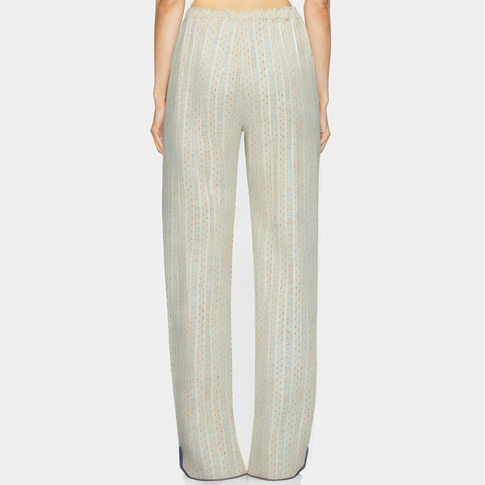 Retro floral straight women's pajama pants