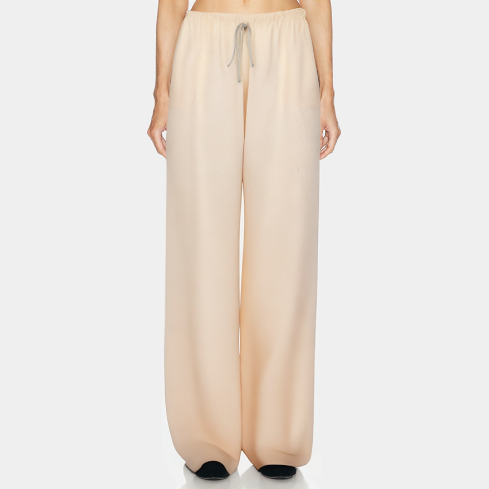 Simple straight-leg women's long pajama pants