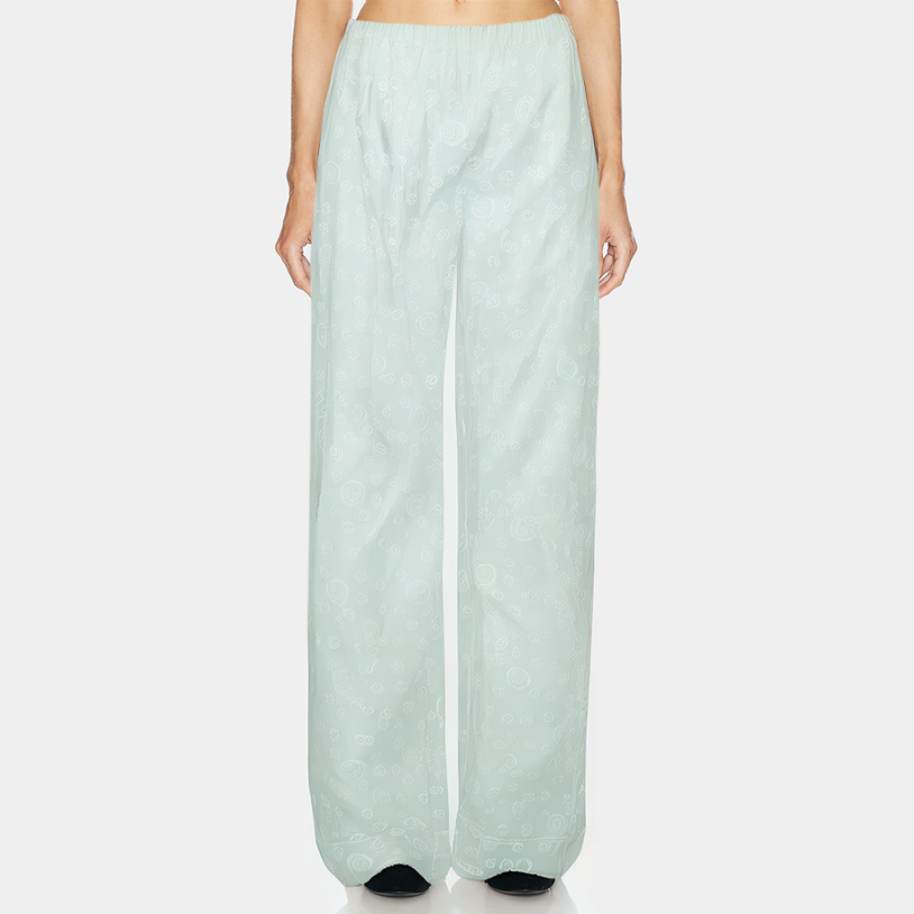Pure cotton straight-leg women's long pajama pants
