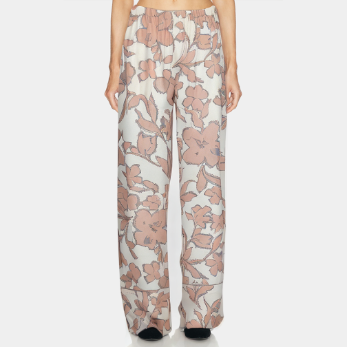 Floral print straight leg women's pajama pants