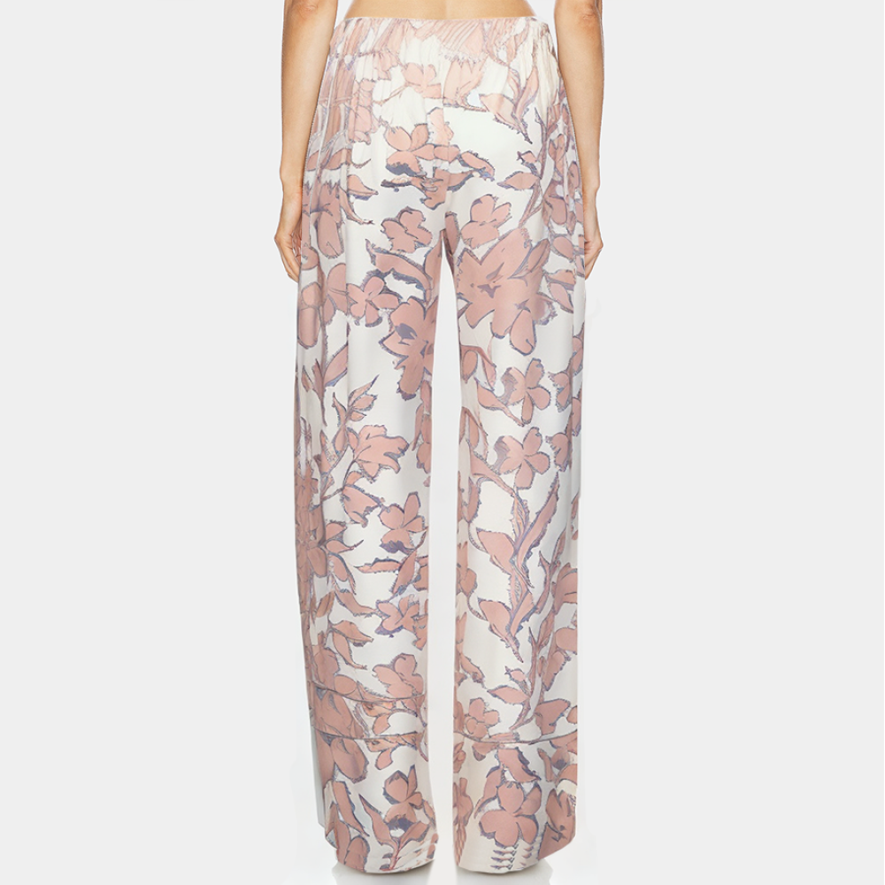 Floral print straight leg women's pajama pants