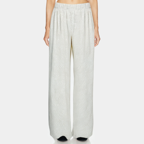 Floral casual straight-leg women's long pajama pants