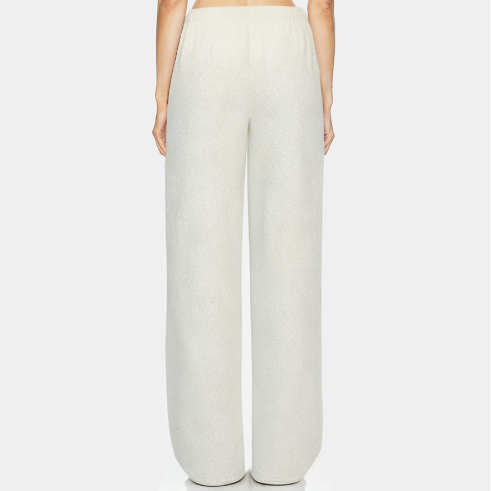 Floral casual straight-leg women's long pajama pants