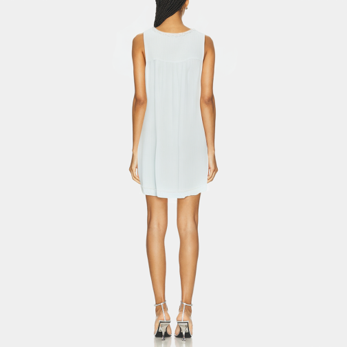 Blue striped lace women's nightgown