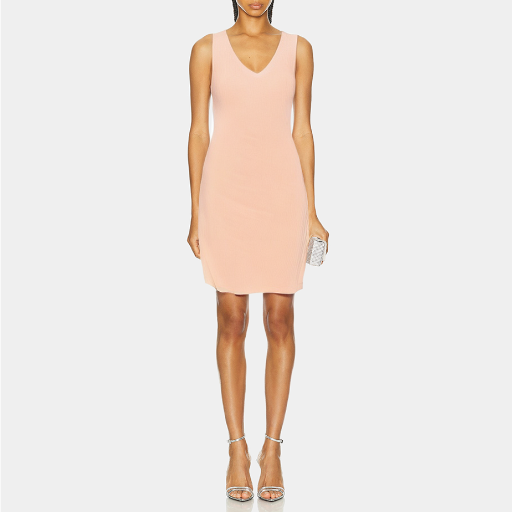 V-neck sleeveless knitted women's nightgown