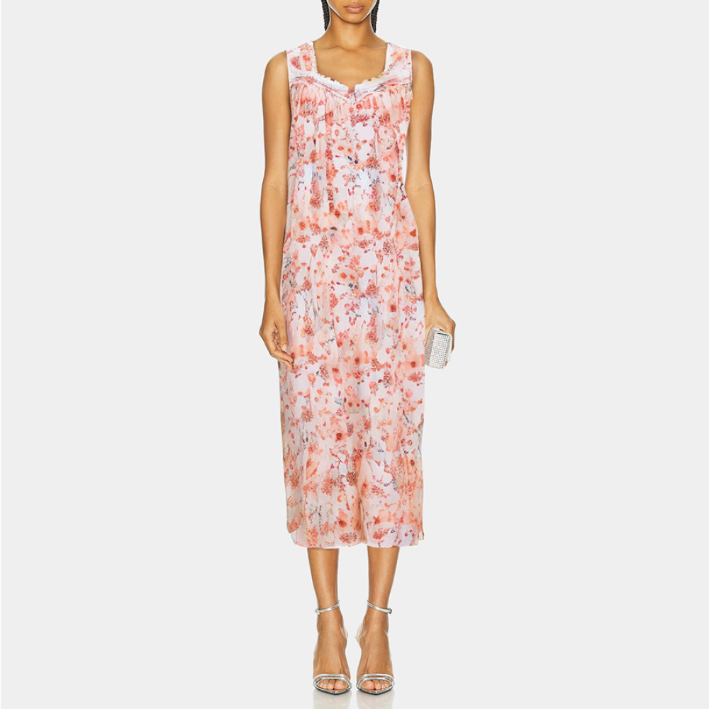 Floral sexy lace women's nightdress