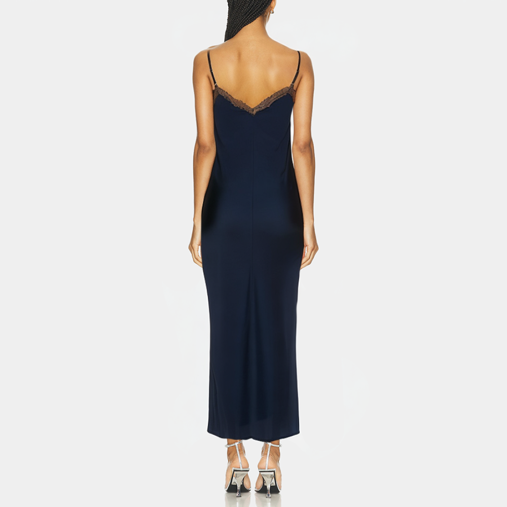 Luxurious silk sleeveless women's nightgown