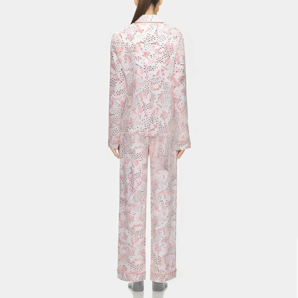 Fashionable floral breathable women's pajamas set