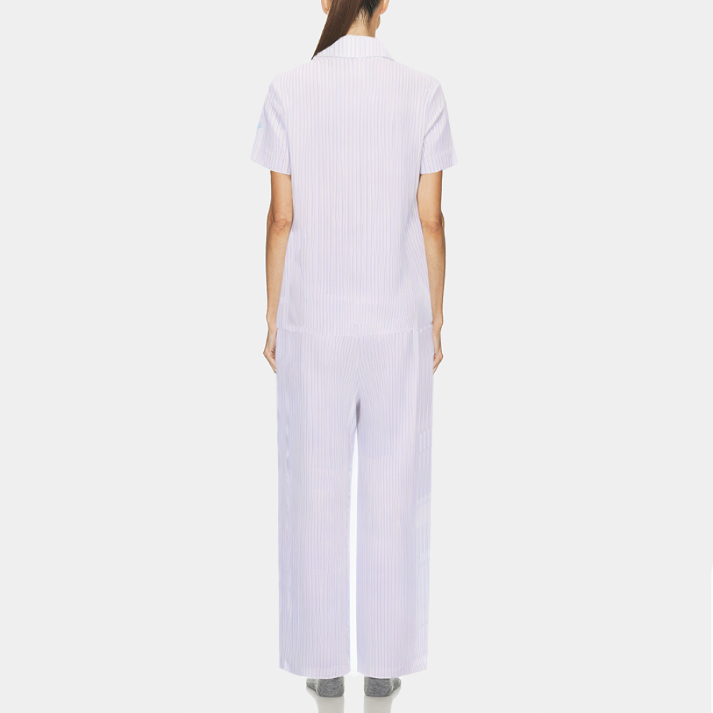 Luxe striped comfortable women's pajama set