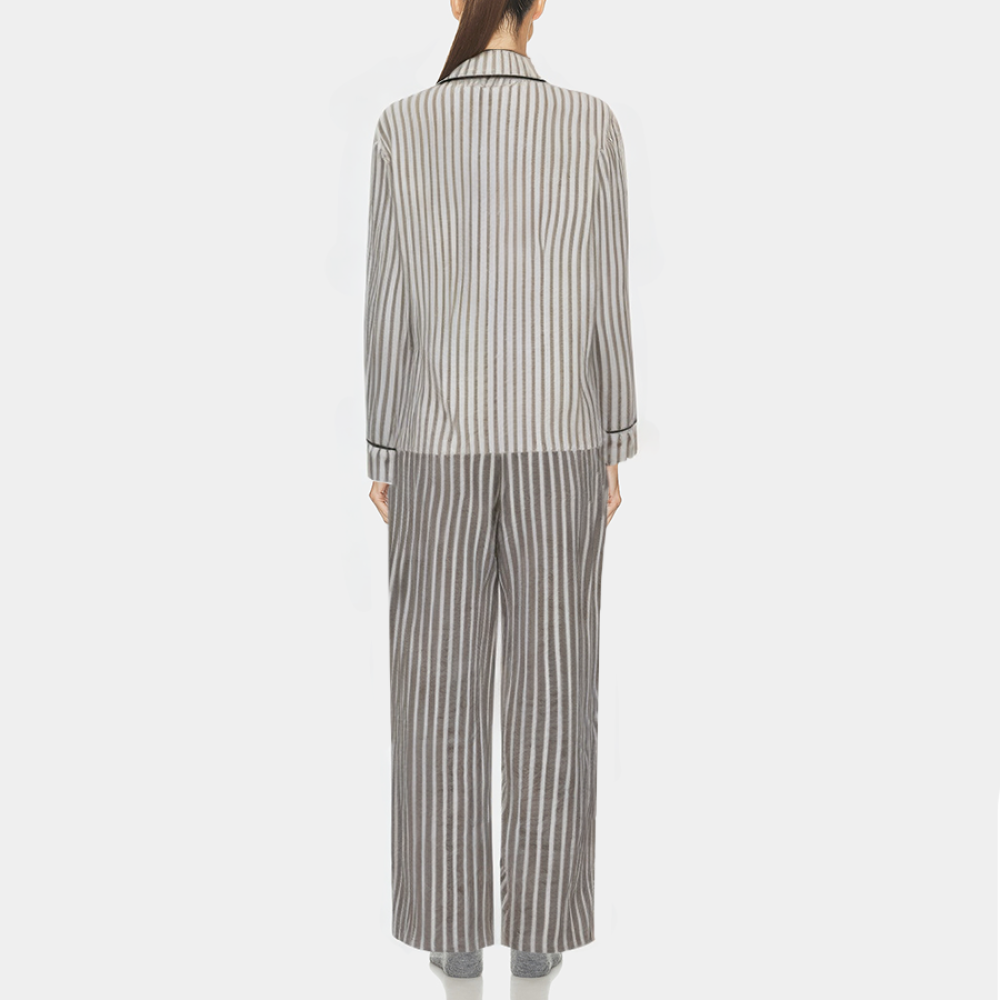 Soft striped casual women's pajama set