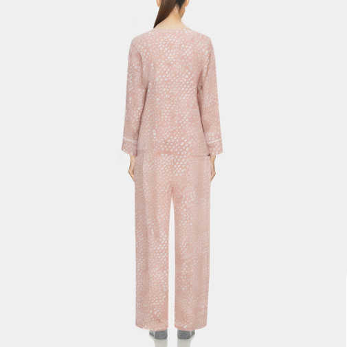 Fashionable breathable long women's pajamas set