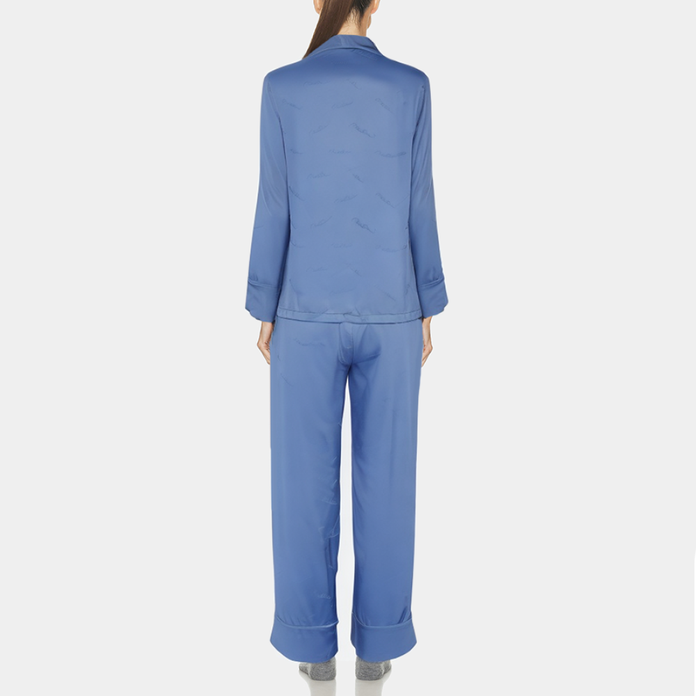 Women's light jacquard satin pajama set