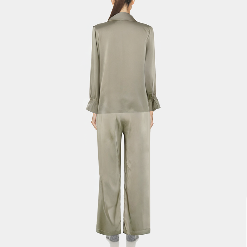 Lightweight satin breathable women's pajamas set