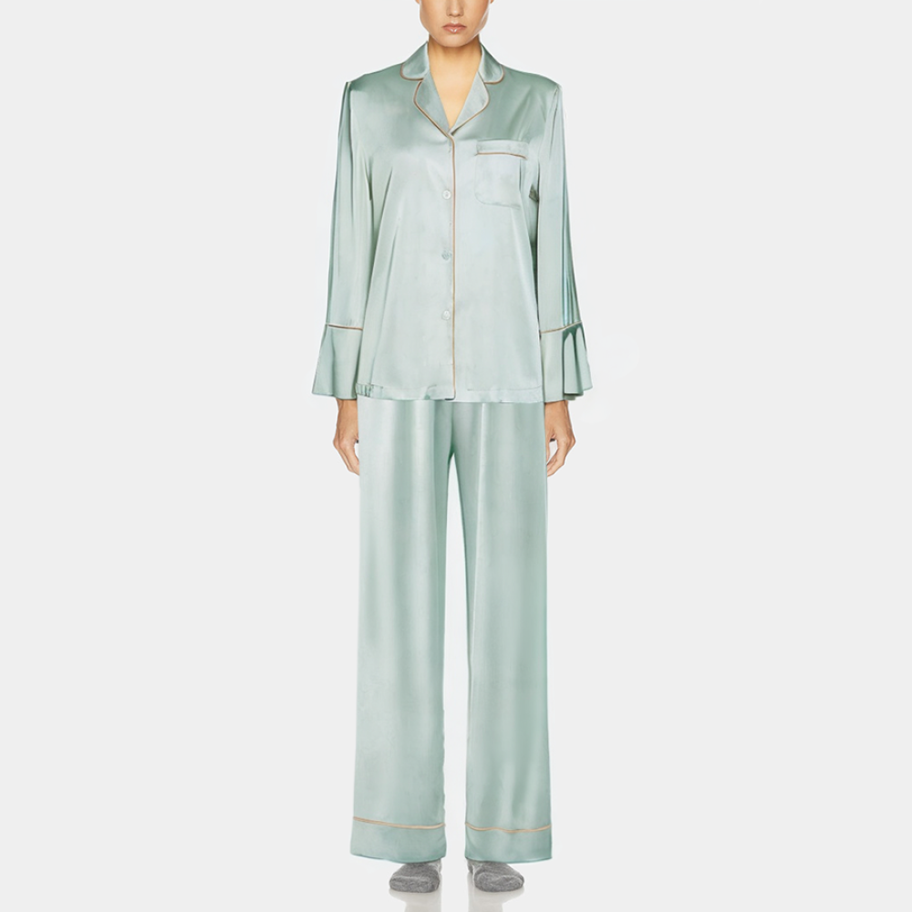 Smooth and soft satin women's pajama set