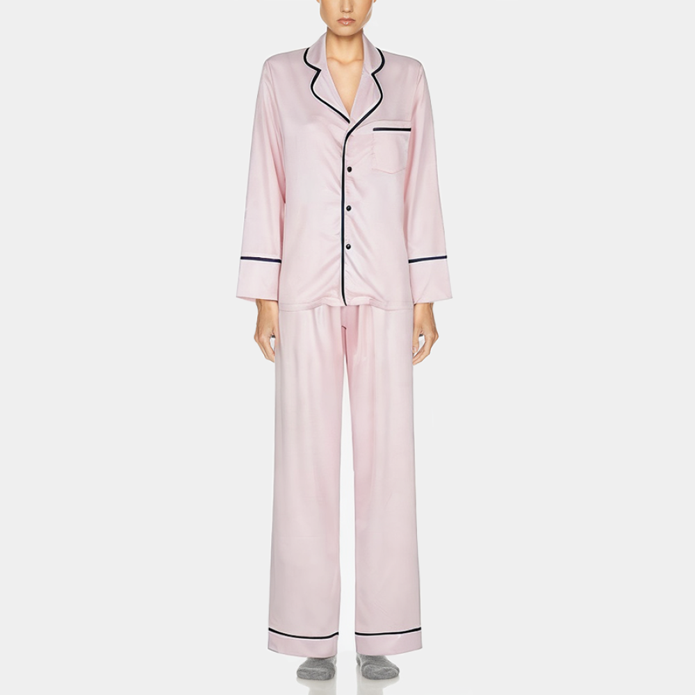 Casual satin breathable women's pajama set