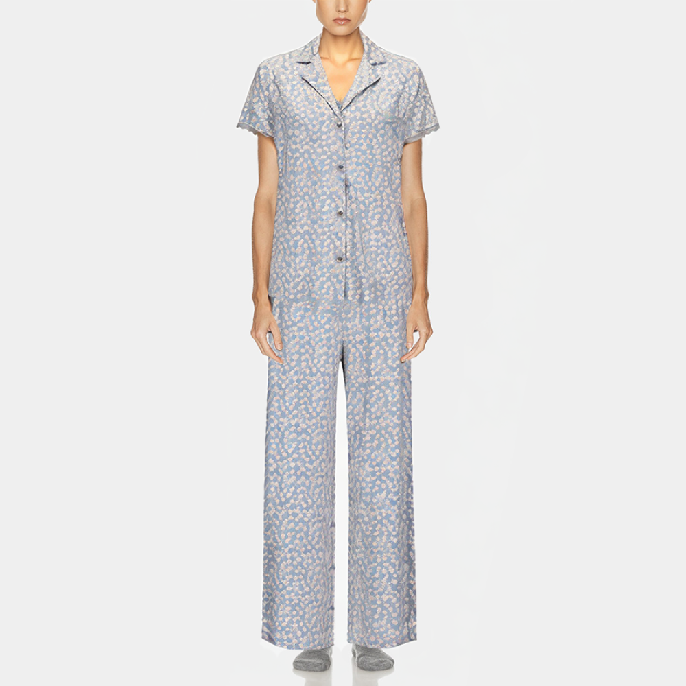 Elegant floral light women's pajama set
