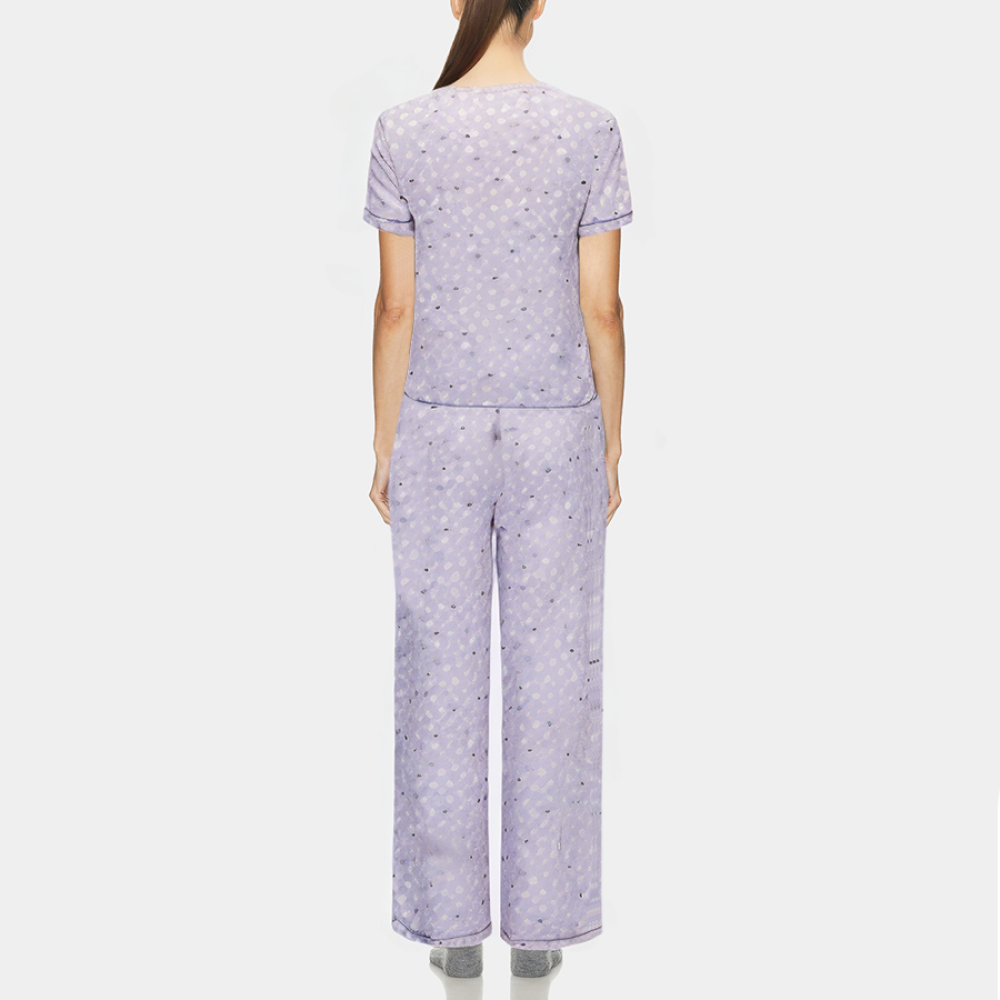 Women's star-print knitted pajama set