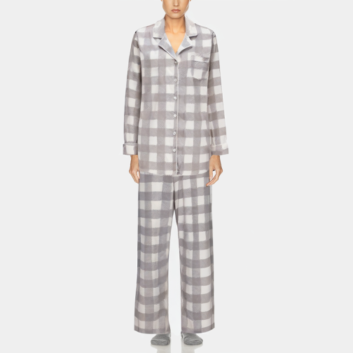 Classic plaid casual women's pajama set