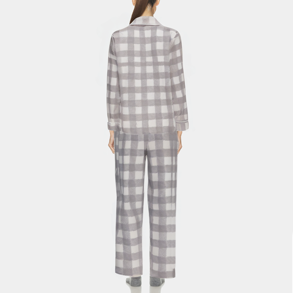 Classic plaid casual women's pajama set