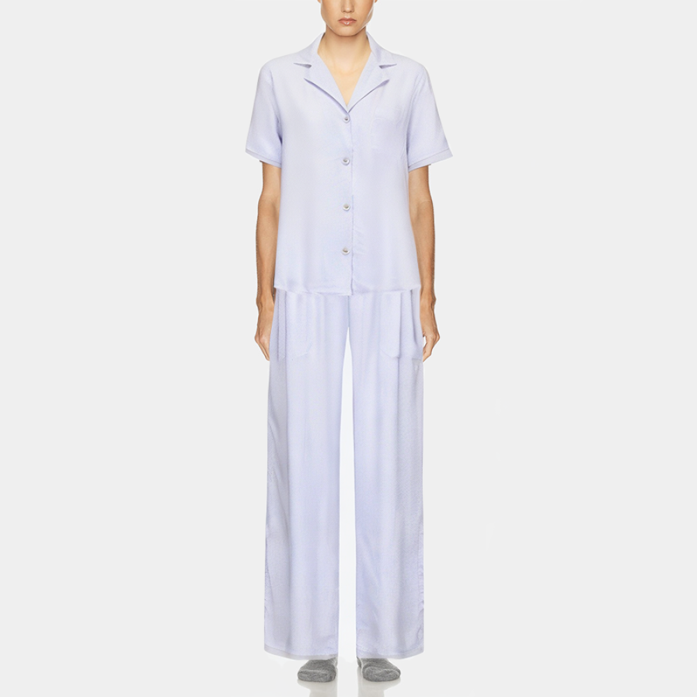 Simple floral comfortable women's pajamas set