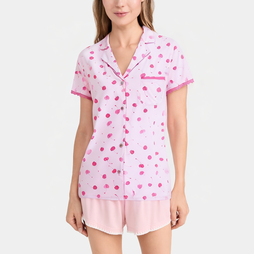 Fashion printed women's short-sleeved pajamas