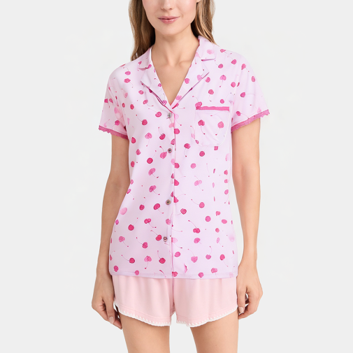 Fashion printed women's short-sleeved pajamas